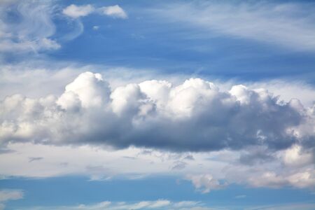 beautiful blue sky with clouds. nature backgroundの写真素材