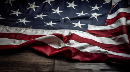 American flag in cinematic style. Generative AIの素材