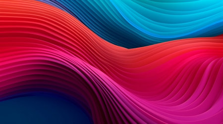 Colorful abstract wave wallpaper background. Generative AIの素材