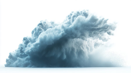 3d rendering of a cloud with smoke on a white background.の素材