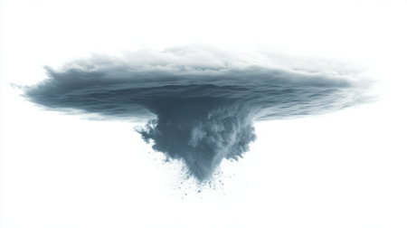 Clouds isolated on a white background. 3d rendering, 3d illustration.の素材