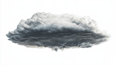 Clouds isolated on white background. 3d rendering. Computer digital drawing.の素材