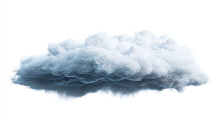 Clouds on a white background. 3d rendering, 3d illustration.の素材