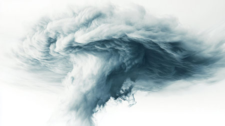 abstract cloud of smoke on a white background. 3d renderingの素材