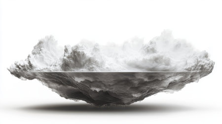 Clouds isolated on a white background. 3d render image.の素材