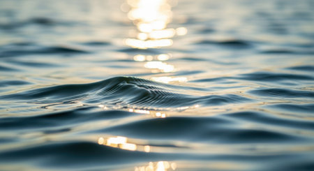 Water surface with sun reflection in the sea. Abstract nature background.の素材