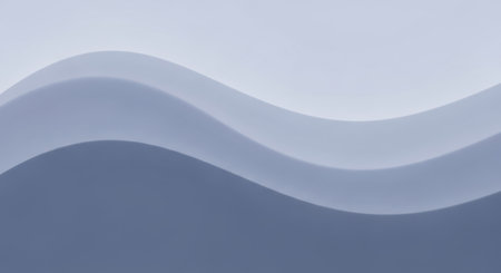 abstract background with smooth wavy lines in blue and white colorsの素材