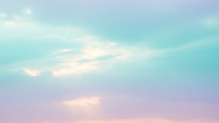 sunset sky background with a pastel colored, gradient pastelの素材