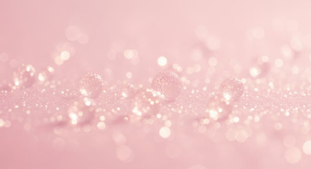 Abstract bokeh background with pink defocused lights and stars.の素材