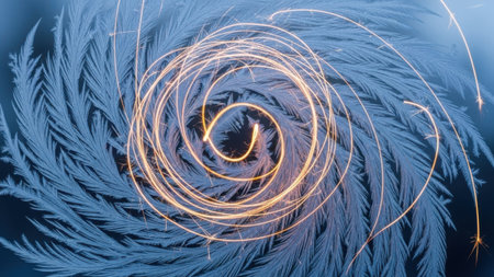 Abstract background with a spiral pattern. Fractal art. 3d rendering.の素材