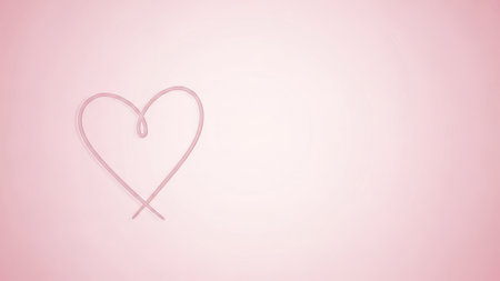 Valentine's day background with pink heart on a pink backgroundの素材