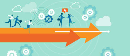 Business direction illustration vectorのイラスト素材