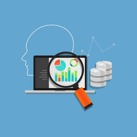data analysis analytics mining database database system corporate enterprise applicationのイラスト素材