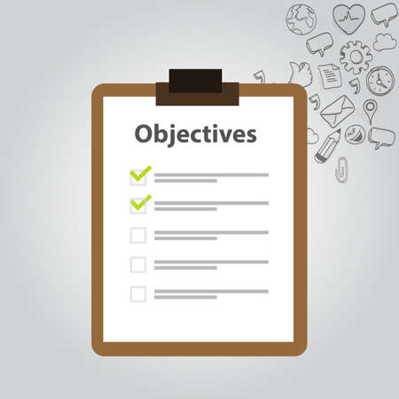 objective board goal check list icon goalのイラスト素材