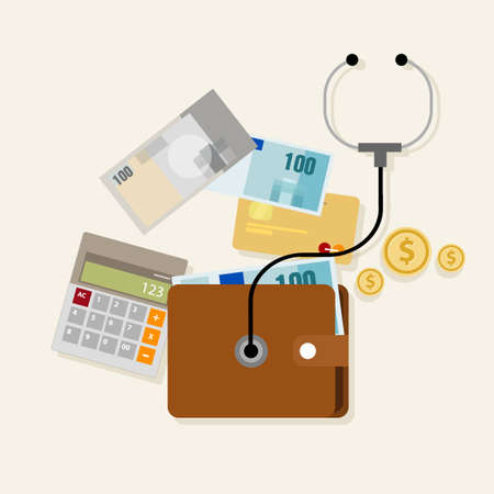 financial money management checkup planning assesment vectorのイラスト素材