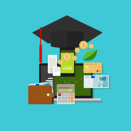 financial education money management graduate cost college paymentのイラスト素材
