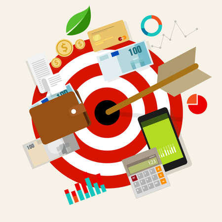 financial money business future target arrow vector illustrationのイラスト素材