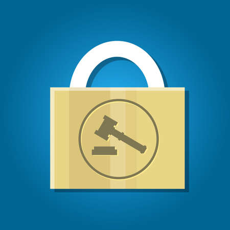 patent law protection secure rights vector keyのイラスト素材