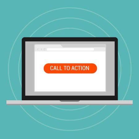 call to action landing page optimization effective layout traffics vectorのイラスト素材