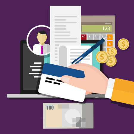 tax id card payment identification number vector illustrationのイラスト素材