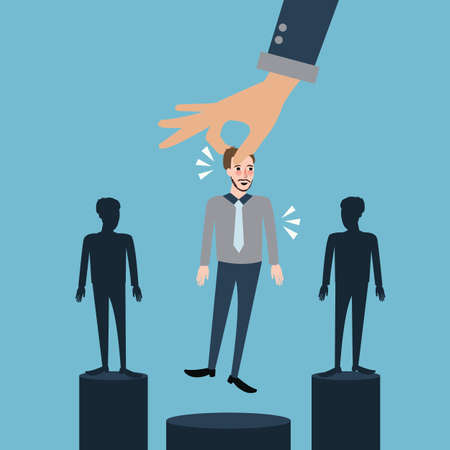 select best employee hire selection process remove fired employee vectorのイラスト素材