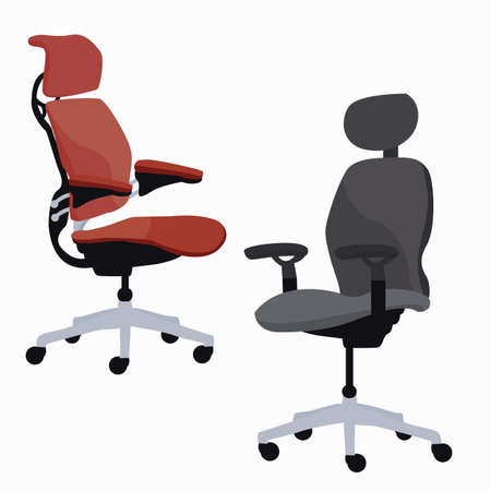 ergonomic chair office furniture adjustable armchair vectorのイラスト素材