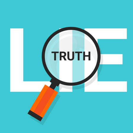 truth lie symbol text magnify magnifying find truth vectorのイラスト素材