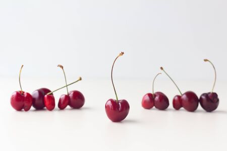 Cherry of an unusual shape. Not like everyone else.の写真素材