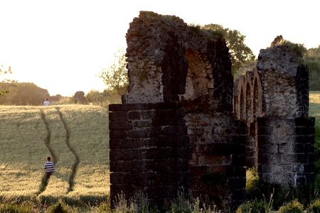Historical building aqueductsの写真素材