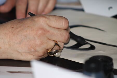 Ottoman Calligraphy and Ringの写真素材