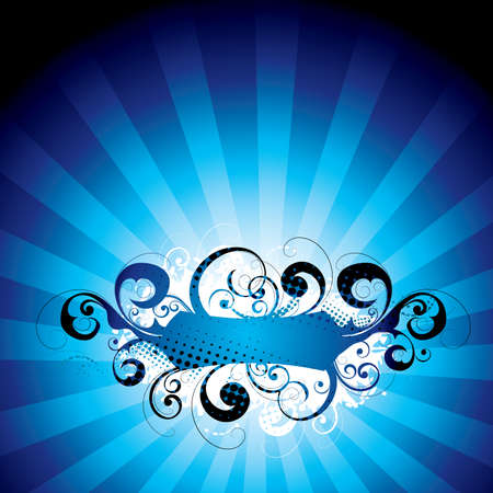 Abstraction on a dark blue background のイラスト素材