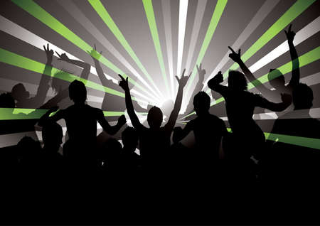 Musical composition with peopleのイラスト素材