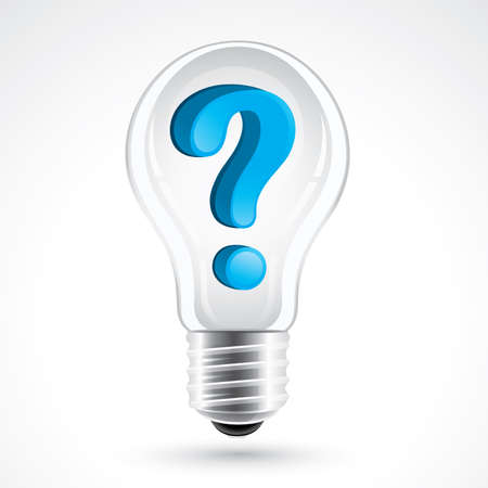 Lightbulb with question markのイラスト素材