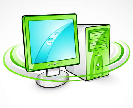 Ecological computer のイラスト素材