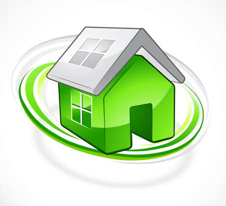 Ecologically pure product: House symbolのイラスト素材
