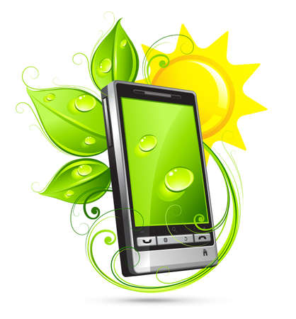 Green phoneのイラスト素材
