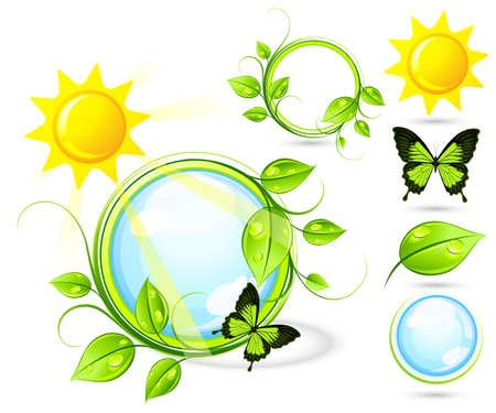 Solar composition with elementsのイラスト素材