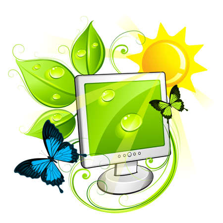 Ecological monitorのイラスト素材
