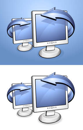 Computer. Data transmissionのイラスト素材