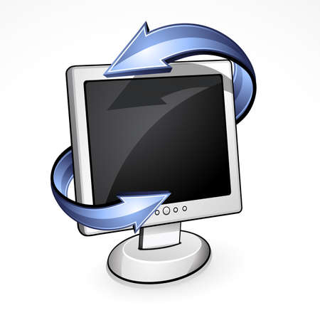 Computer. Data transmissionのイラスト素材