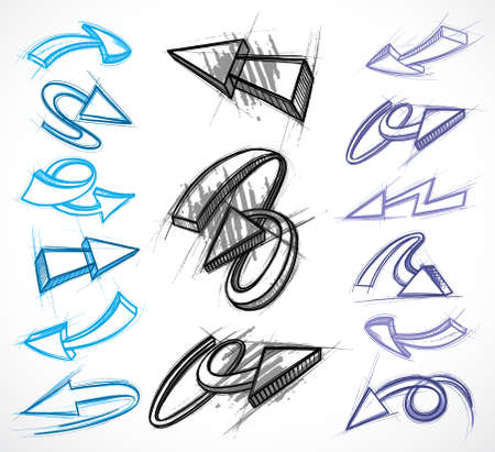 Arrows 3Dのイラスト素材