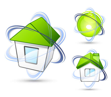 Green house. Business logoのイラスト素材