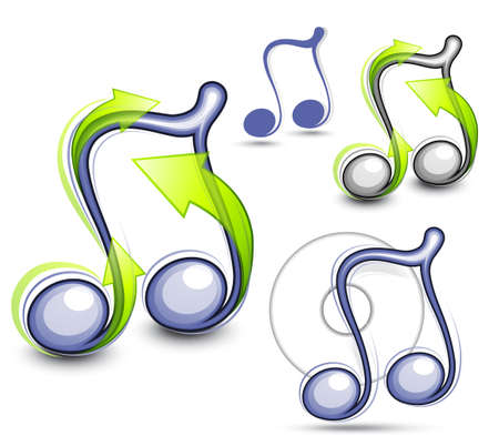 Musical note. Vector illustrationのイラスト素材
