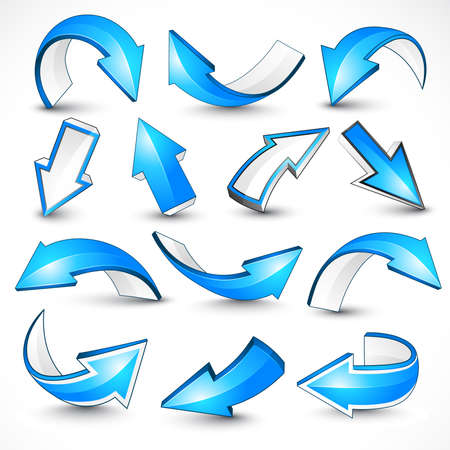 Blue arrows.   illustrationのイラスト素材