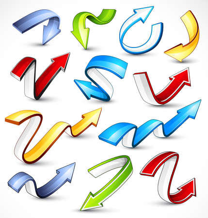 Colour arrowsのイラスト素材