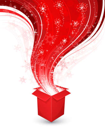Abstract background with a Christmas giftのイラスト素材