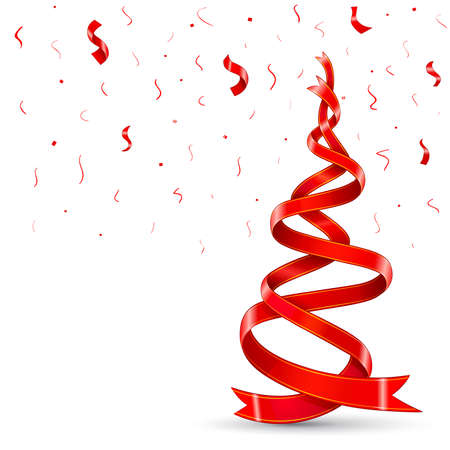 Christmas tapes of red colourのイラスト素材