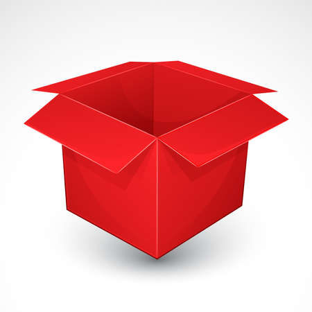 Red box openedのイラスト素材