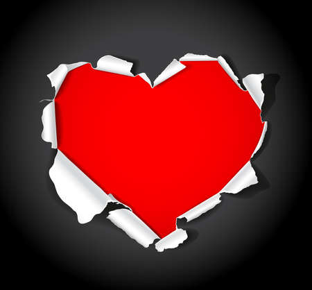 Paper heart. Vector illustrationのイラスト素材