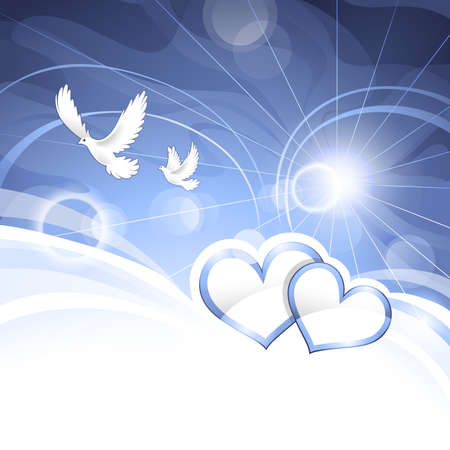 Background with heartsのイラスト素材